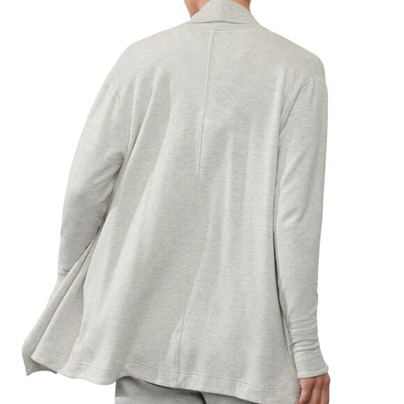 Athleta Pranayama ll Wrap Cardigan Sweater Light Gray Heather Size XXS - Picture 4 of 9